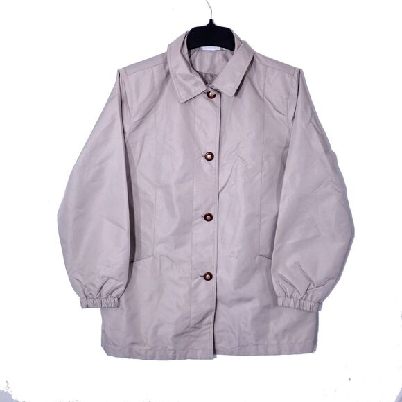 Blair Jackets & Blazers - Blair Fall Jacket Tan Size Medium 100% Polyester Button Up #024
